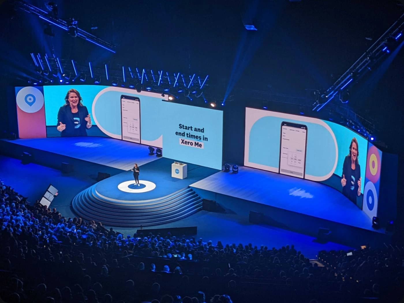 Xero Me timesheets demoed on the Xerocon main stage