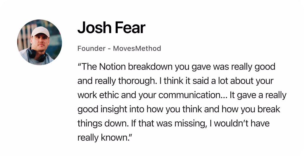 Josh Fear on the Notion breakdown of the audit