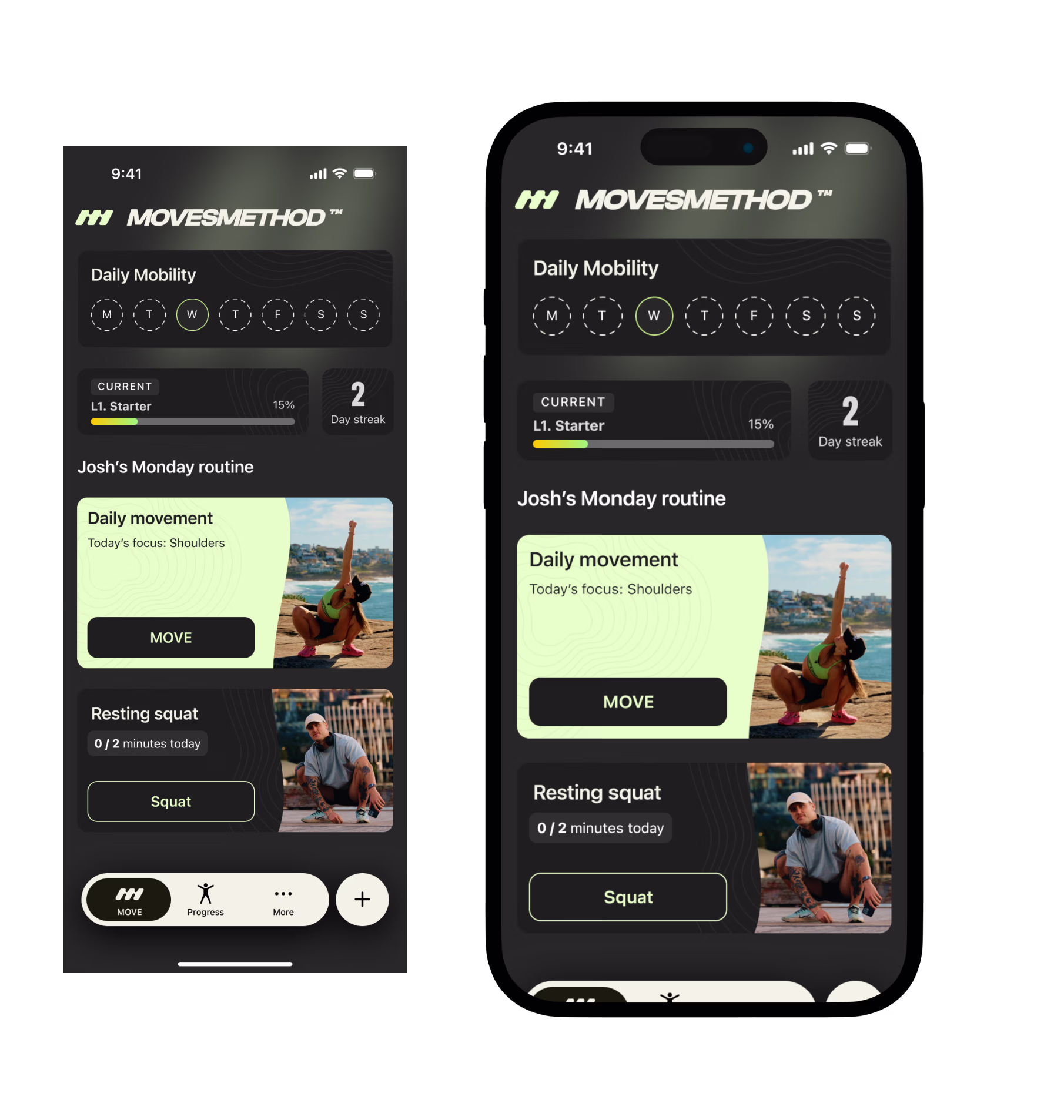 After — Section-based modular layout